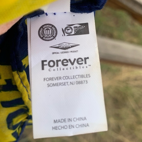 Michigan wolverines Infinity Scarf, thin fabric,‎ bright yellow and blue, OU - Picture 4 of 6